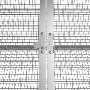 Κλουβί Κουνελιών Γκρι 403,5x80,5x71 εκ. Γαλβανισμένος Χάλυβας - PAKOBAZAAR