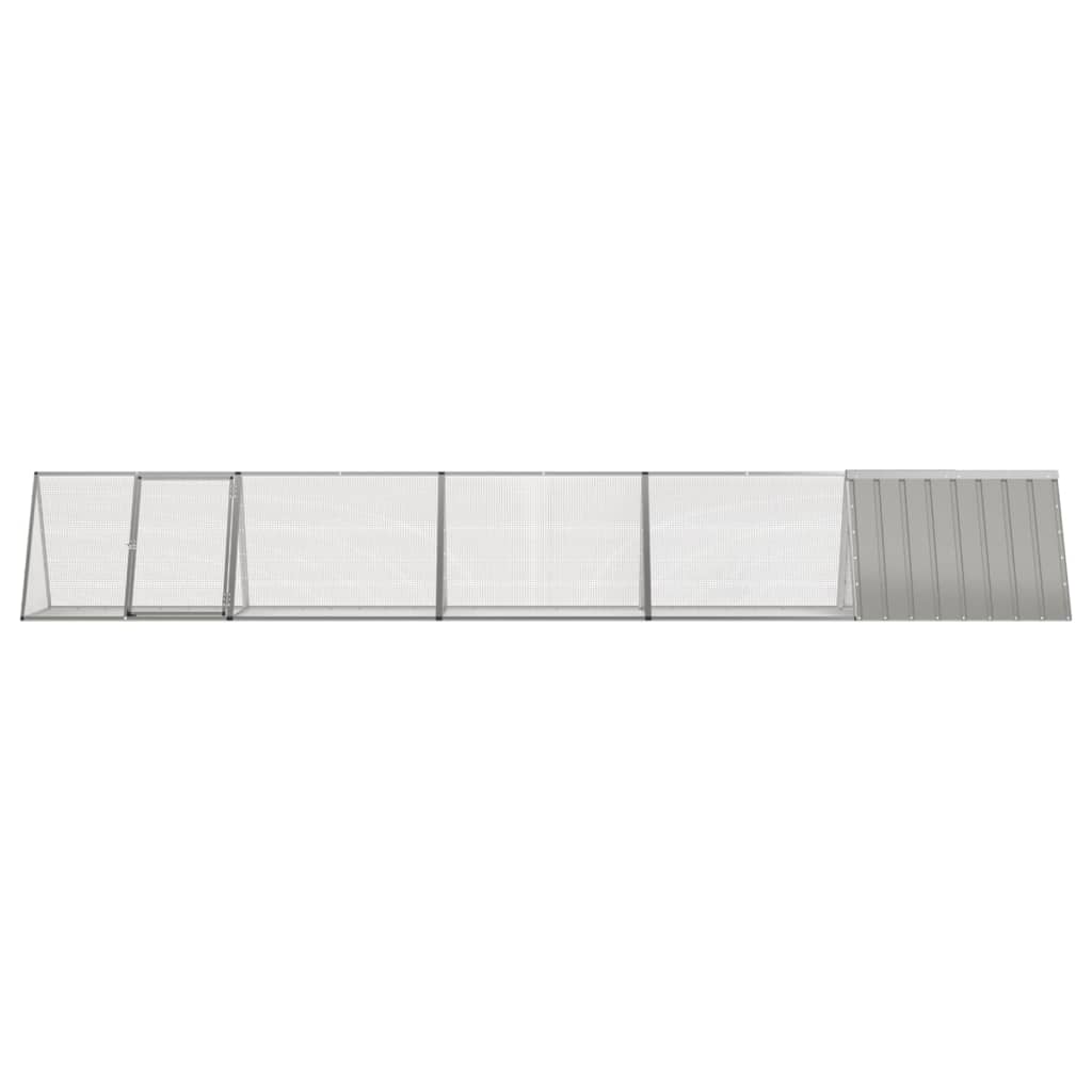 Κλουβί Κουνελιών Γκρι 504,5x80,5x71 εκ. Γαλβανισμένος Χάλυβας - PAKOBAZAAR