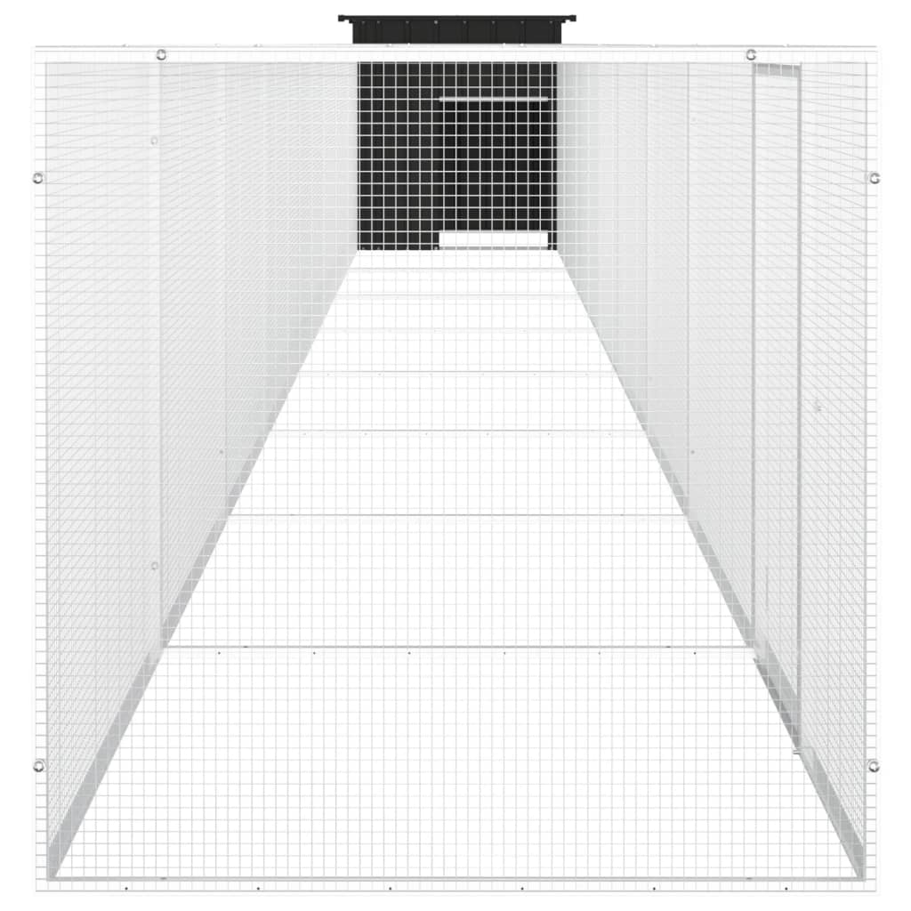 Κοτέτσι - Κλουβί Ανθρακί 900x91x100 εκ. από Γαλβανισμένο Χάλυβα - PAKOBAZAAR