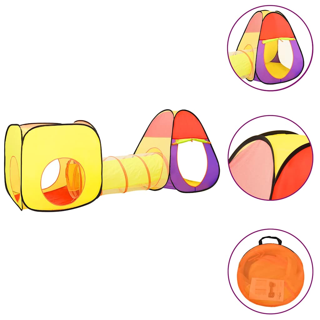 Παιδική Σκηνή Πολύχρωμη 255 x 80 x 100 εκ. με 250 Μπάλες - PAKOBAZAAR
