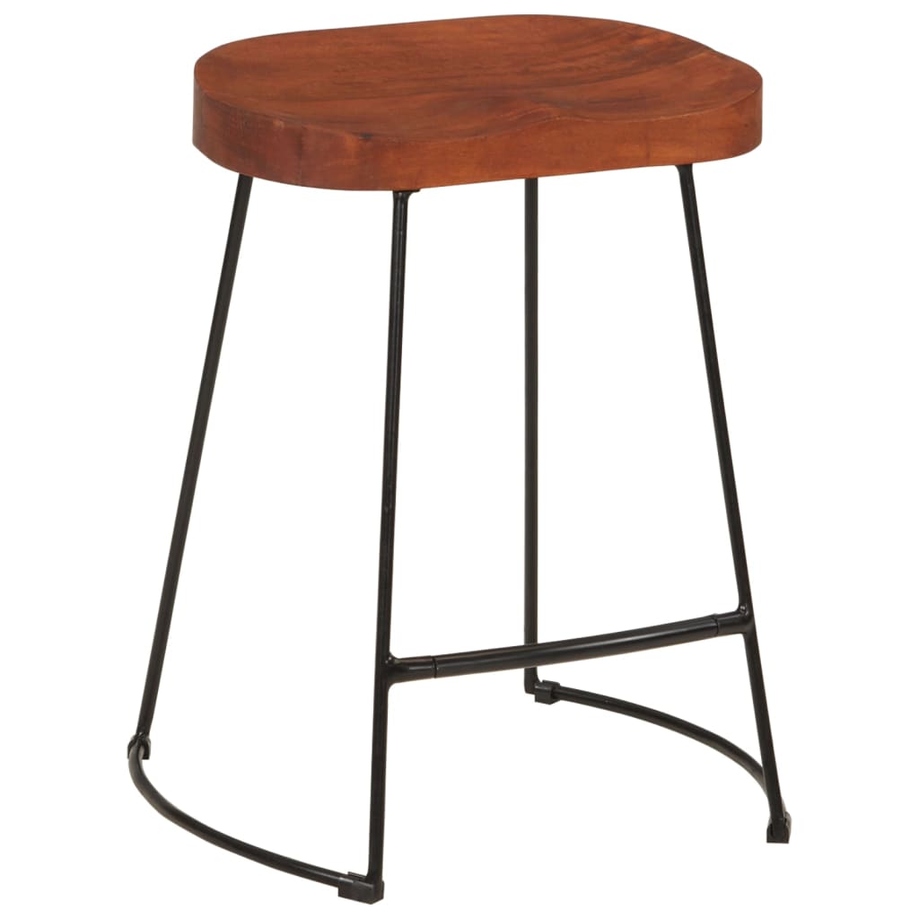 Σκαμπό Μπαρ Gavin 2 τεμ. 45 x 38 x 53 εκ. από Μασίφ Ξύλο Μάνγκο