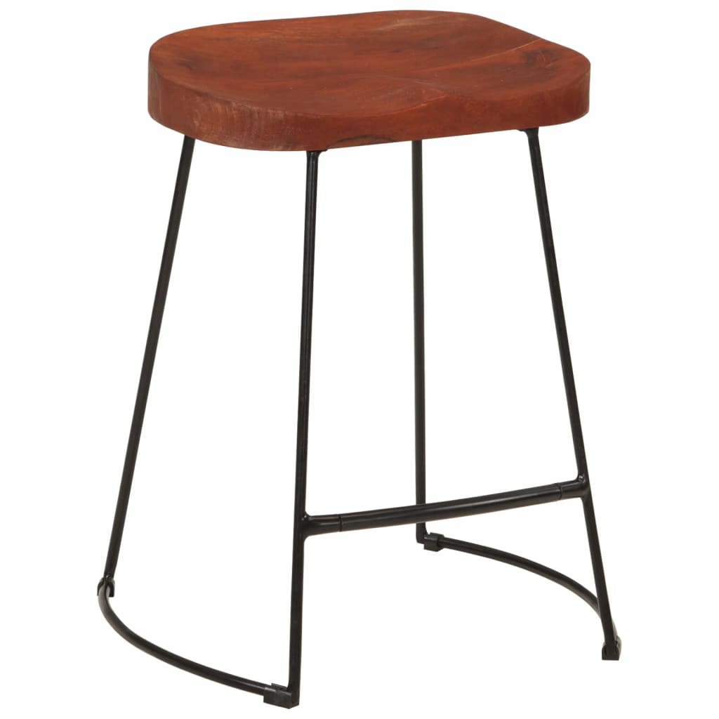 Σκαμπό Μπαρ Gavin 2 τεμ. 45 x 38 x 53 εκ. από Μασίφ Ξύλο Μάνγκο