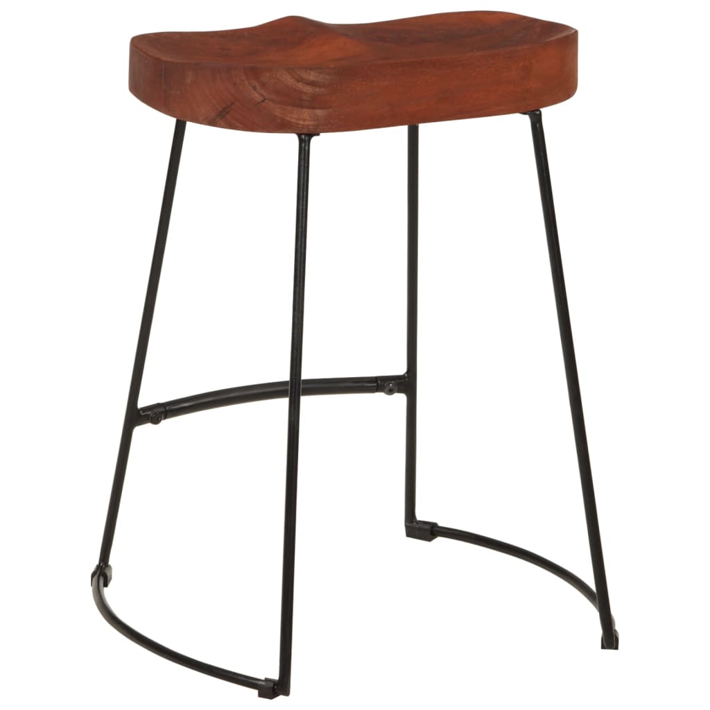 Σκαμπό Μπαρ Gavin 2 τεμ. 45 x 38 x 53 εκ. από Μασίφ Ξύλο Μάνγκο