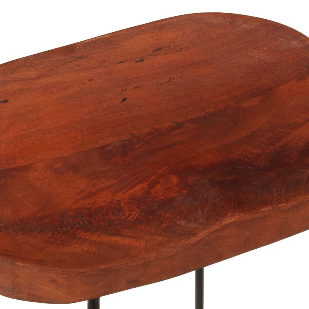 Σκαμπό Μπαρ Gavin 2 τεμ. 45 x 38 x 53 εκ. από Μασίφ Ξύλο Μάνγκο