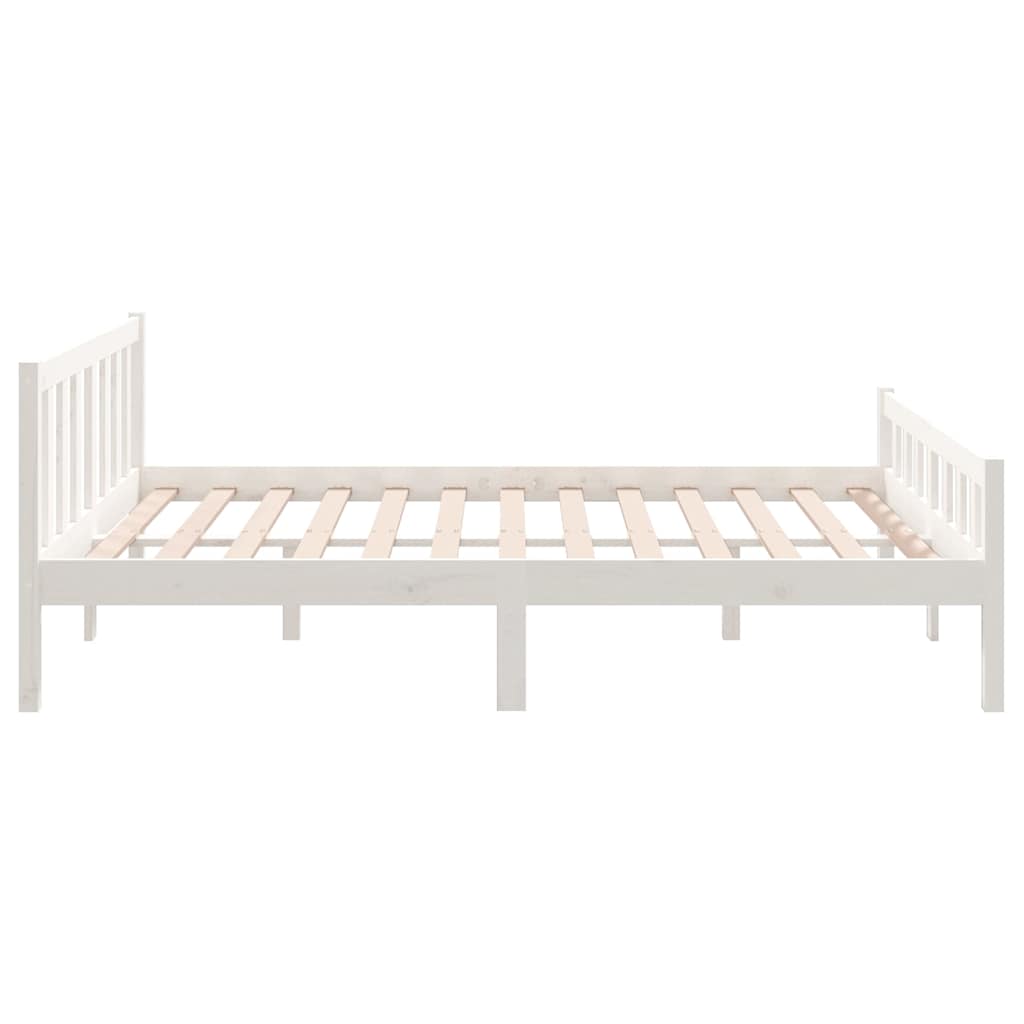 Πλαίσιο Κρεβατιού Λευκό 120x190 εκ. Μασίφ Ξύλο Small Double