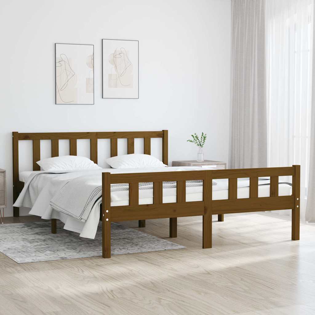 Πλαίσιο Κρεβατιού Μελί 120x190 εκ. Μασίφ Ξύλο Small Double