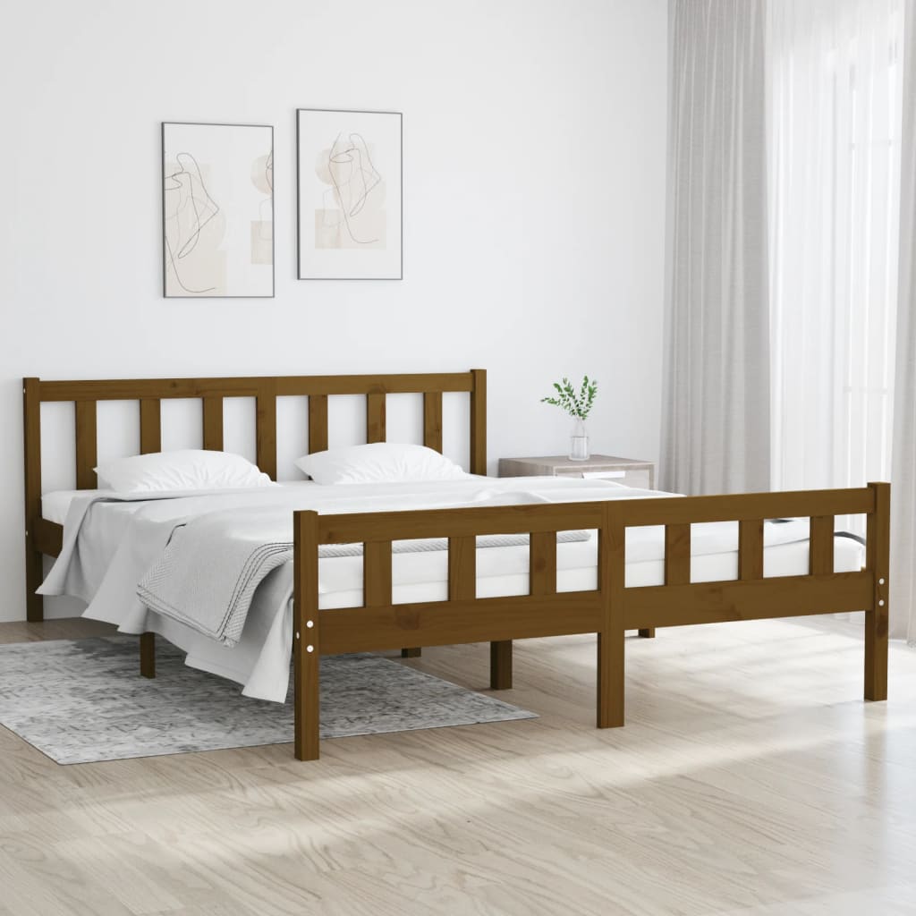 Πλαίσιο Κρεβατιού Μελί 150 x 200 εκ. Μασίφ Ξύλο King Size