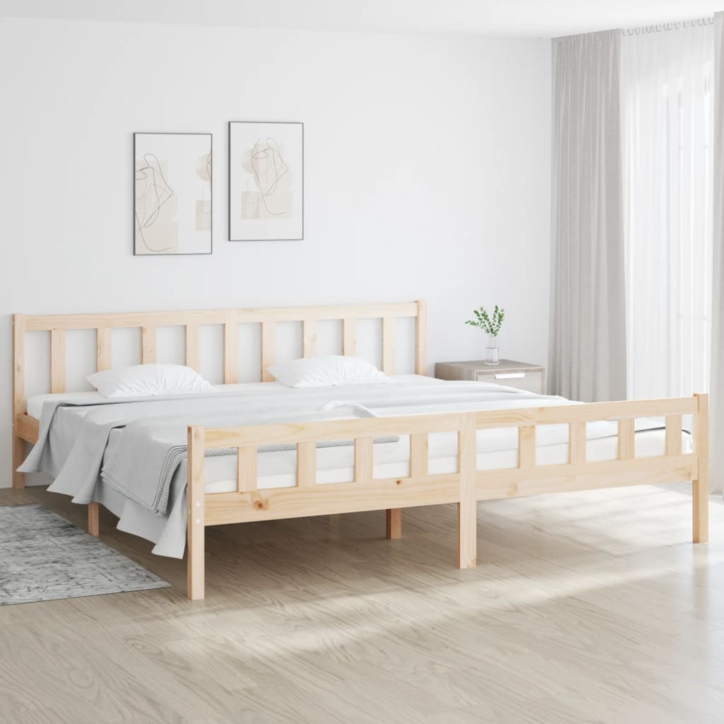 Σκελετός Κρεβατιού Χωρίς Στρώμα 160x200 εκ Μασίφ Ξύλο