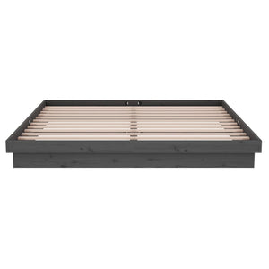 Πλαίσιο Κρεβατιού Γκρι 180 x 200 εκ Ξύλο Πεύκου Super King