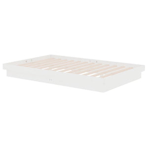 Πλαίσιο Κρεβατιού Λευκό 120x190 εκ. Μασίφ Ξύλο Small Double