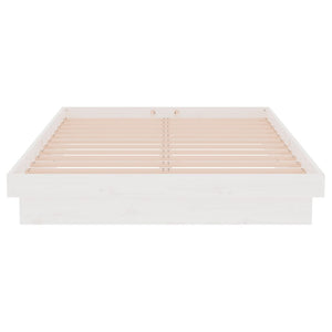 Πλαίσιο Κρεβατιού Λευκό 120x190 εκ. Μασίφ Ξύλο Small Double