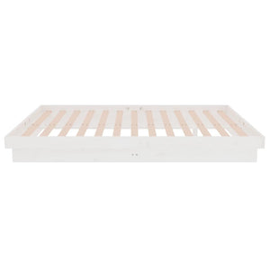 Πλαίσιο Κρεβατιού Λευκό 120x190 εκ. Μασίφ Ξύλο Small Double