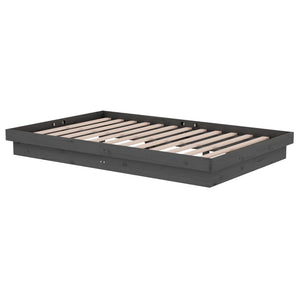 Πλαίσιο Κρεβατιού Γκρι 120x190 εκ. Μασίφ Ξύλο Small Double