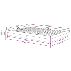 Πλαίσιο Κρεβατιού Μελί 120x190 εκ. Μασίφ Ξύλο Small Double - Pakobazaar