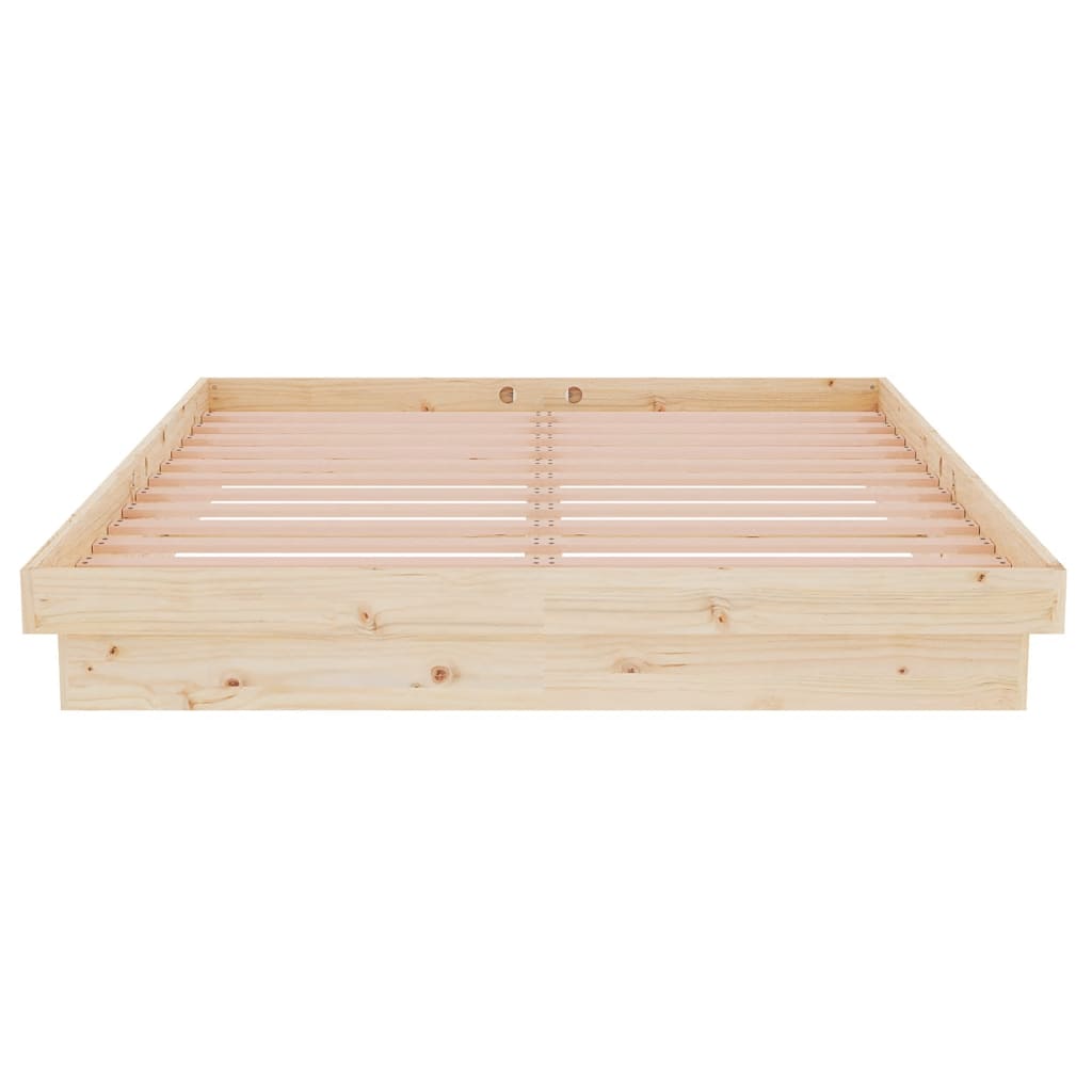 Πλαίσιο Κρεβατιού 135 x 190 εκ. από Μασίφ Ξύλο Double
