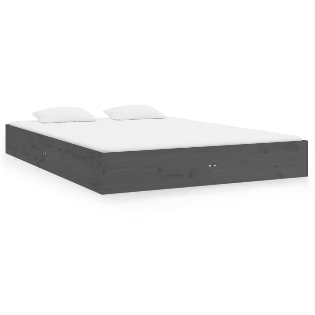Πλαίσιο Κρεβατιού Γκρι 180 x 200 εκ Ξύλο Πεύκου Super King