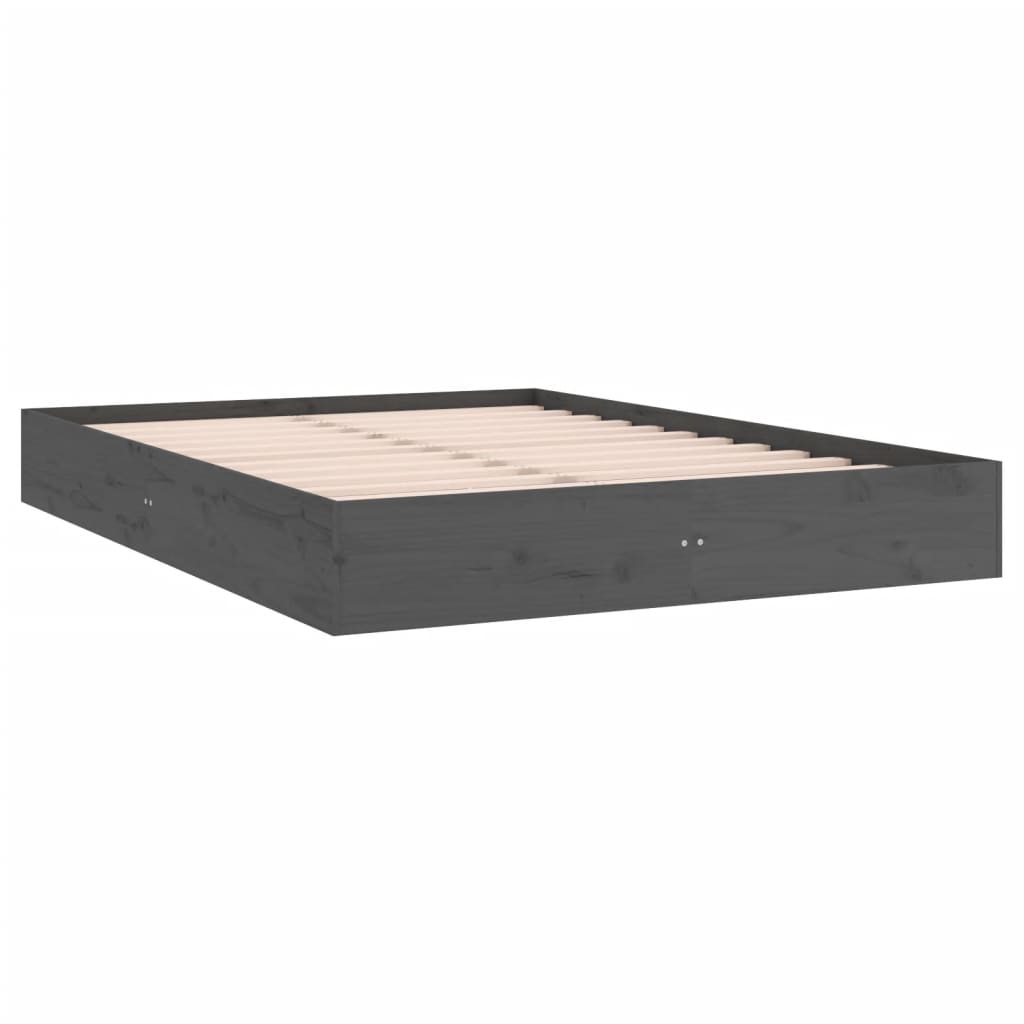 Πλαίσιο Κρεβατιού Γκρι 180 x 200 εκ Ξύλο Πεύκου Super King