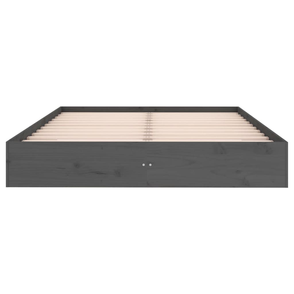 Πλαίσιο Κρεβατιού Γκρι 180 x 200 εκ Ξύλο Πεύκου Super King