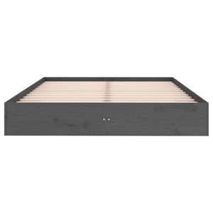 Πλαίσιο Κρεβατιού Γκρι 180 x 200 εκ Ξύλο Πεύκου Super King
