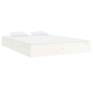 Πλαίσιο Κρεβατιού Λευκό 150 x 200 εκ. Μασίφ Ξύλο King Size