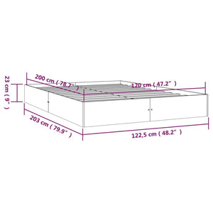 Σκελετός Κρεβατιού Χωρίς Στρώμα 120x200 εκ Μασίφ Ξύλο