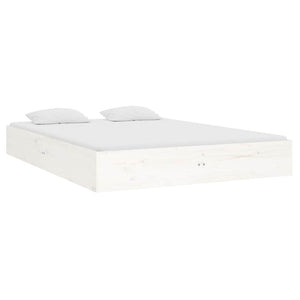 Πλαίσιο Κρεβατιού Λευκό 120x190 εκ. Μασίφ Ξύλο Small Double