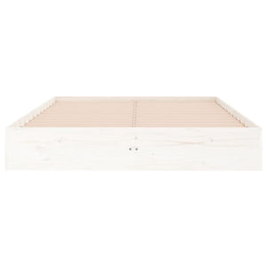 Πλαίσιο Κρεβατιού Λευκό 120x190 εκ. Μασίφ Ξύλο Small Double