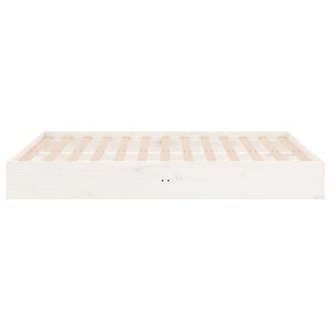 Πλαίσιο Κρεβατιού Λευκό 120x190 εκ. Μασίφ Ξύλο Small Double