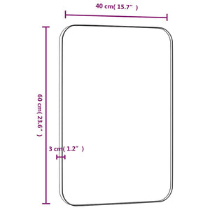 Καθρέφτης Επιτοίχιος Ορθογώνιος Χρυσός 40 x 60 εκ.