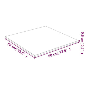 Επιφάνεια Τραπεζιού Διαφανής 60 x 60 εκ. από Ψημένο Γυαλί