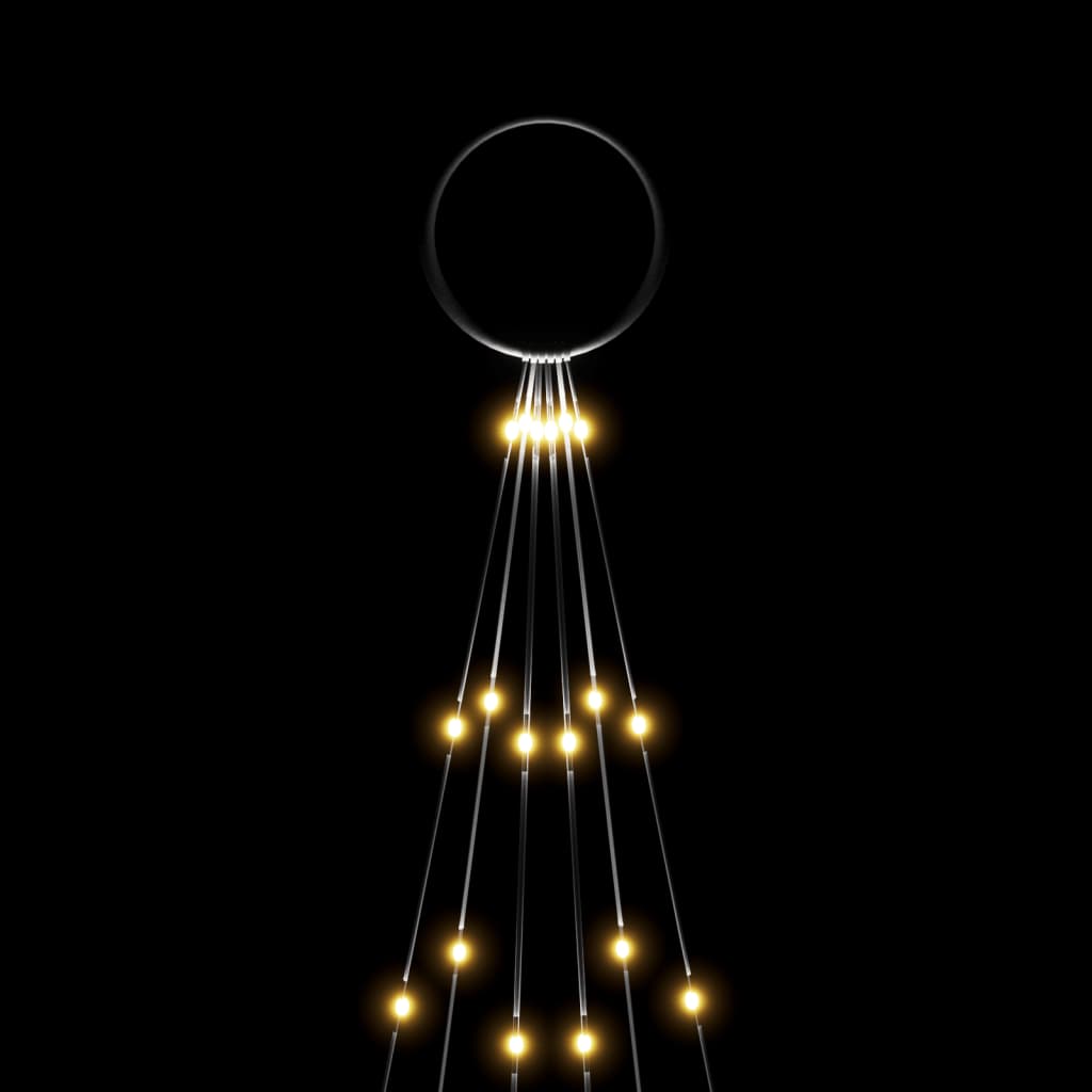 Χριστουγεν. Δέντρο για Ιστό Σημαίας 108 LED Θερμό Λευκό 180 εκ.