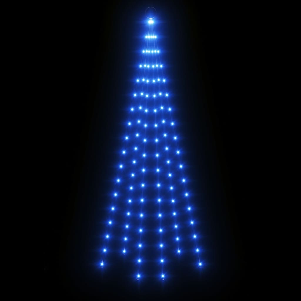 Χριστουγεν. Δέντρο για Ιστό Σημαίας 108 LED Μπλε 180 εκ.