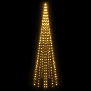Χριστουγεν. Δέντρο για Ιστό Σημαίας 310 LED Θερμό Λευκό 300 εκ.