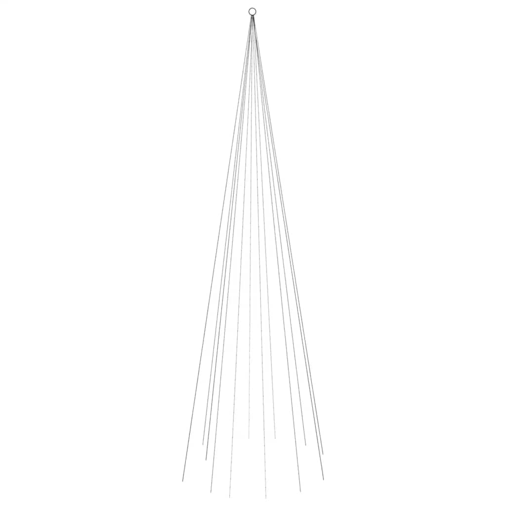 Χριστουγεν. Δέντρο για Ιστό Σημαίας 732 LED Θερμό Λευκό 500 εκ.