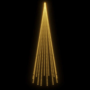 Χριστουγεν. Δέντρο για Ιστό Σημαίας 732 LED Θερμό Λευκό 500 εκ.
