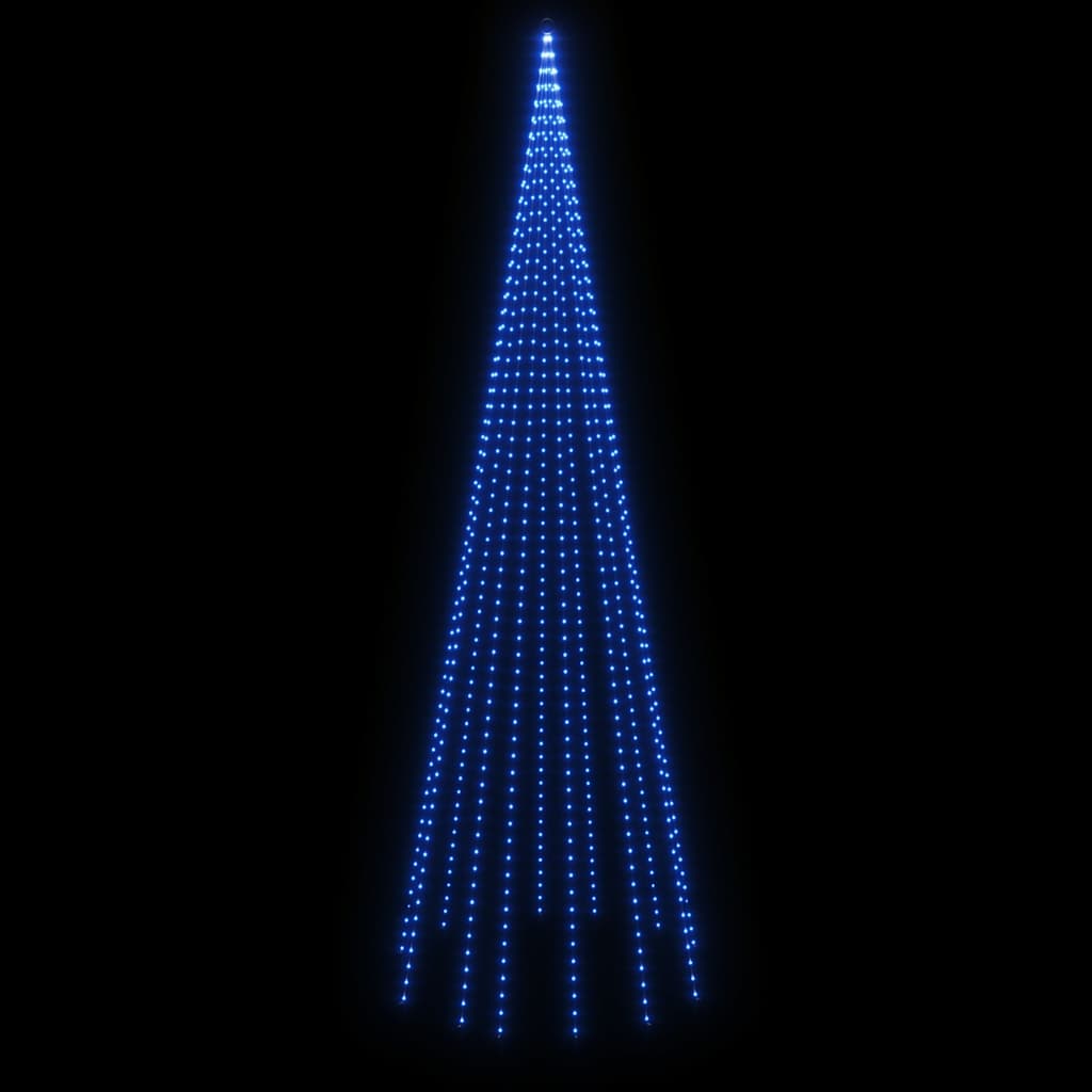 Χριστουγεν. Δέντρο για Ιστό Σημαίας 732 LED Μπλε 500 εκ.