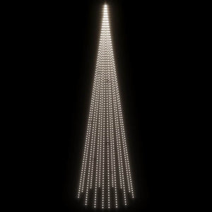 Χριστουγ. Δέντρο για Ιστό Σημαίας 1134 LED Ψυχρό Λευκό 800 εκ.