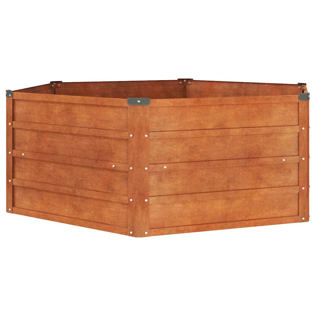 Ζαρντινιέρα Σκουριασμένο 129x129x45 εκ. Ατσάλι Σκληρυθέν Αέρα - PAKOBAZAAR