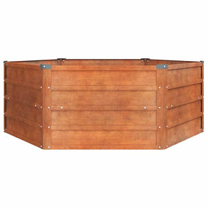 Ζαρντινιέρα Σκουριασμένο 129x129x45 εκ. Ατσάλι Σκληρυθέν Αέρα - PAKOBAZAAR