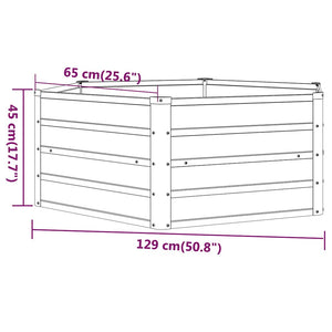 Ζαρντινιέρα Σκουριασμένο 129x129x45 εκ. Ατσάλι Σκληρυθέν Αέρα - PAKOBAZAAR