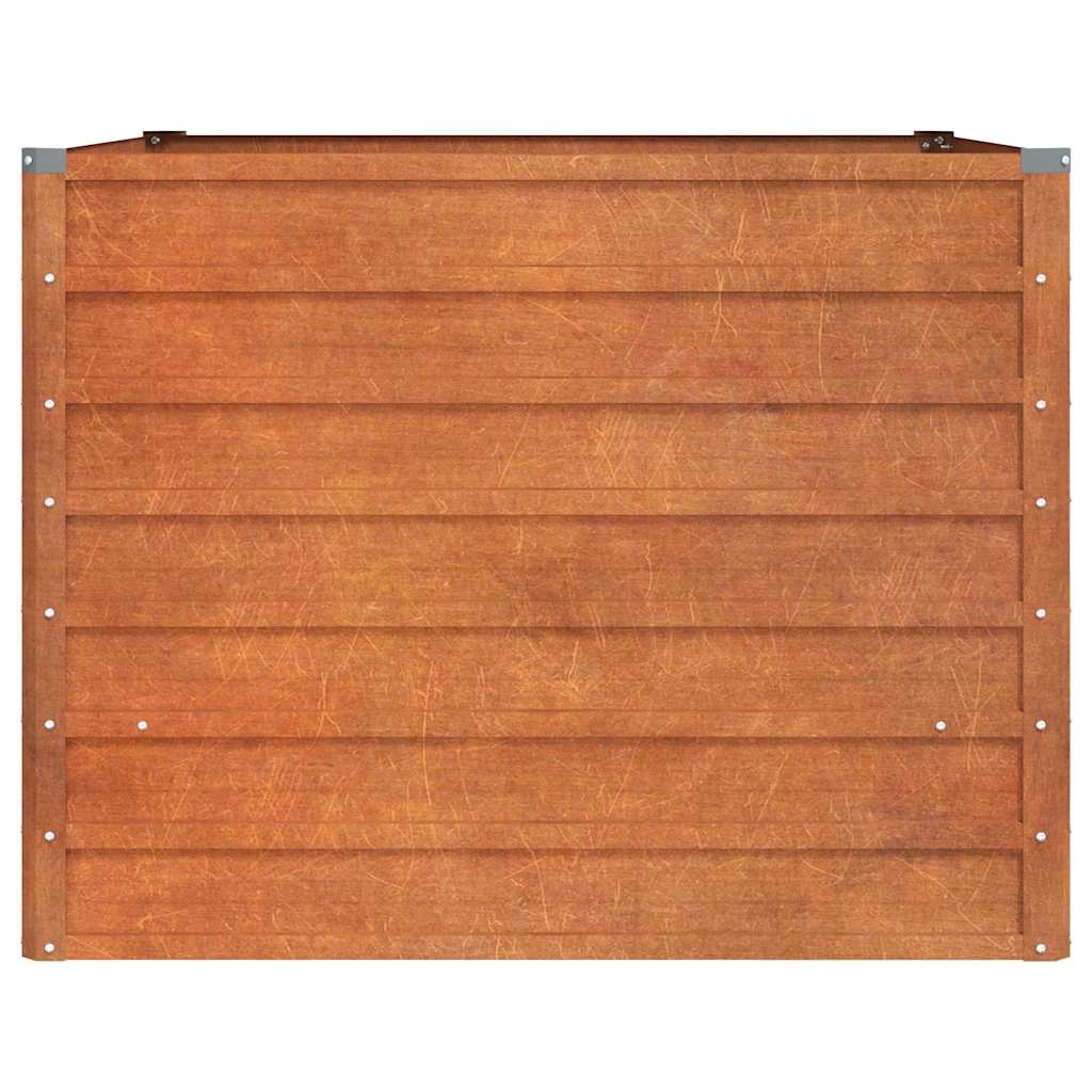 Ζαρντινιέρα Σκουριασμένο 100x100x77 εκ. Ατσάλι Σκληρυθέν Αέρα - PAKOBAZAAR