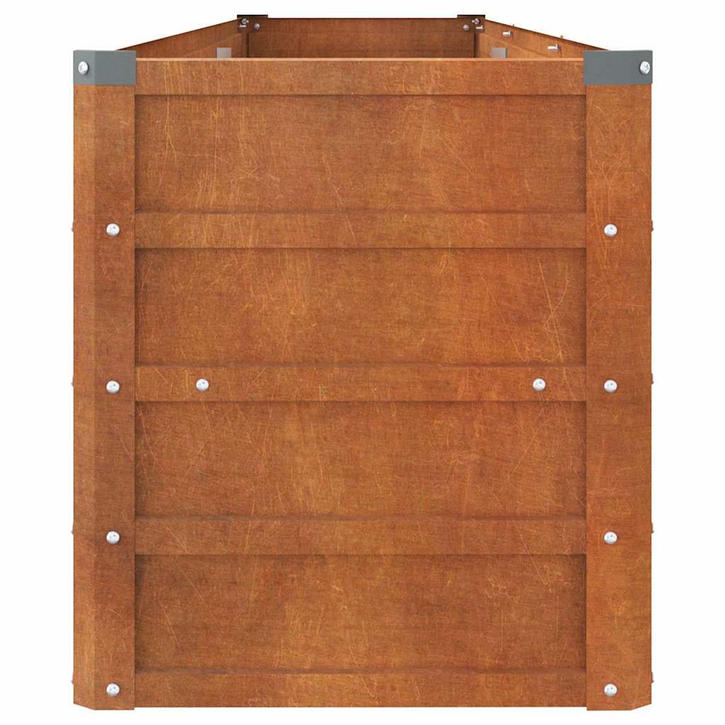Ζαρντινιέρα Σκουριασμένο 240x40x45 εκ. Ατσάλι Σκληρυθέν Αέρα - PAKOBAZAAR