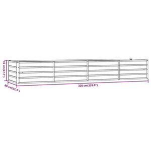 Ζαρντινιέρα Σκουριασμένο 320x80x45 εκ. Ατσάλι Σκληρυθέν Αέρα - PAKOBAZAAR