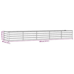 Ζαρντινιέρα Σκουριασμένο 400x80x45 εκ. Ατσάλι Σκληρυθέν Αέρα - PAKOBAZAAR