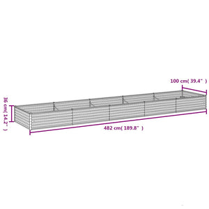 Ζαρντινιέρα 482 x 100 x 36 εκ. από Ατσάλι Σκληρυθέν στον Αέρα - PAKOBAZAAR