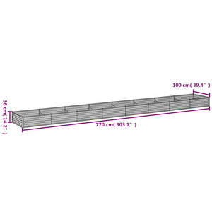 Ζαρντινιέρα 770 x 100 x 36 εκ. από Ατσάλι Σκληρυθέν στον Αέρα - PAKOBAZAAR
