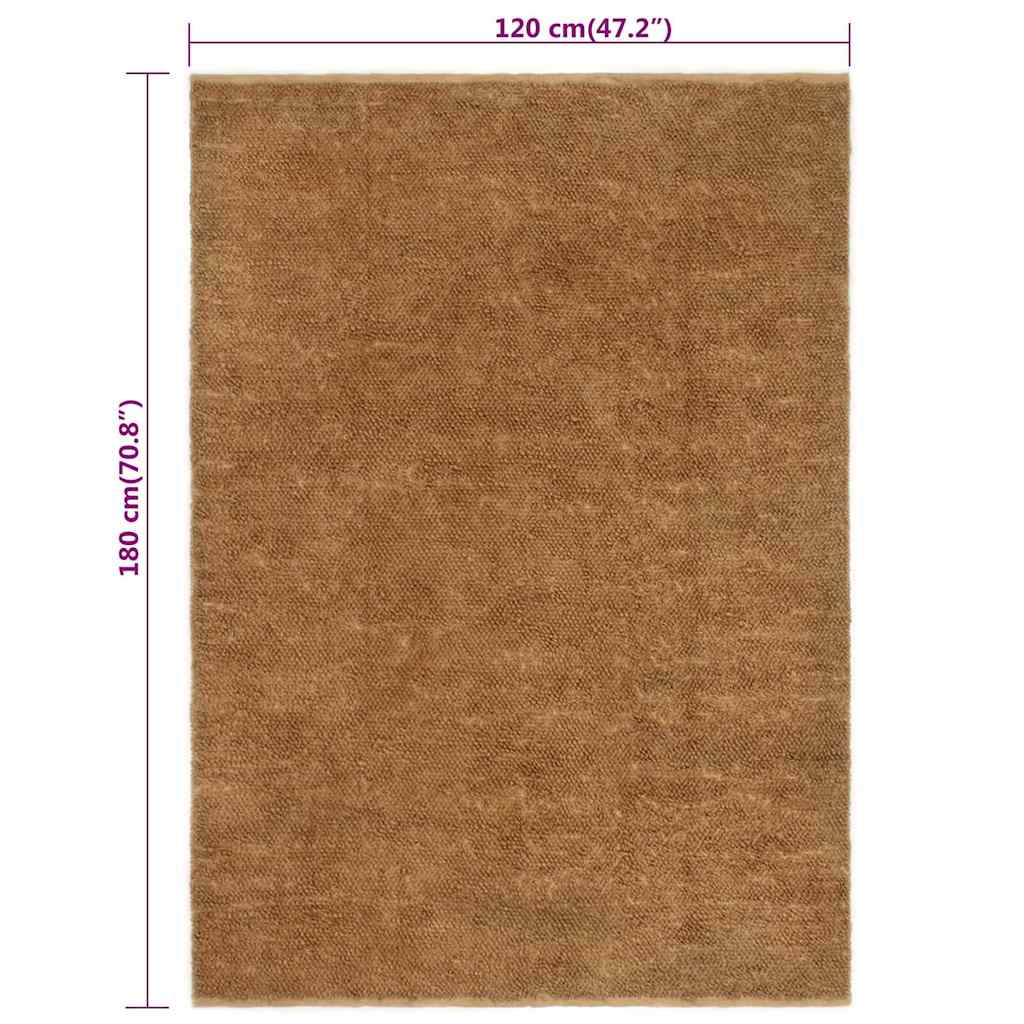 Χαλί Χειροποίητο με Θηλιά 120x180 εκ. από Γιούτα και Βαμβάκι - Pakobazaar