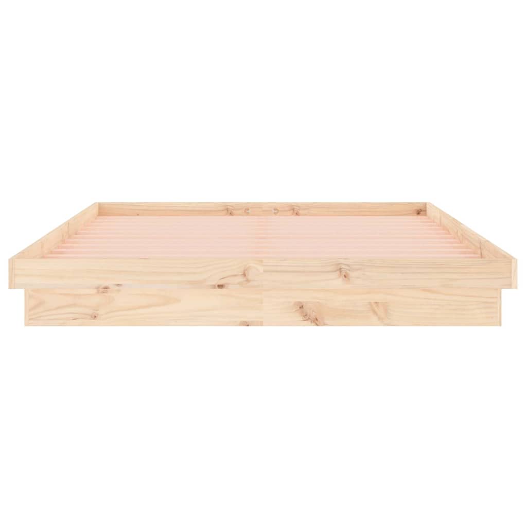 Πλαίσιο Κρεβατιού με LED 180x200 εκ. Super King Size Μασίφ Ξύλο