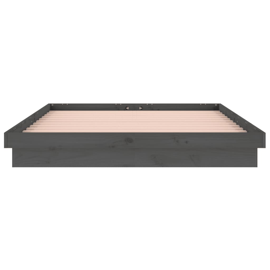 Πλαίσιο Κρεβατιού LED Γκρι 180x200 εκ. Super King Size Ξύλο