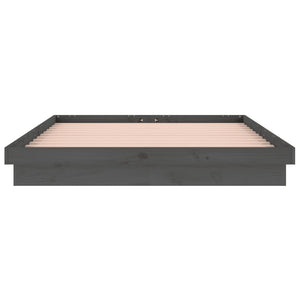 Πλαίσιο Κρεβατιού LED Γκρι 180x200 εκ. Super King Size Ξύλο